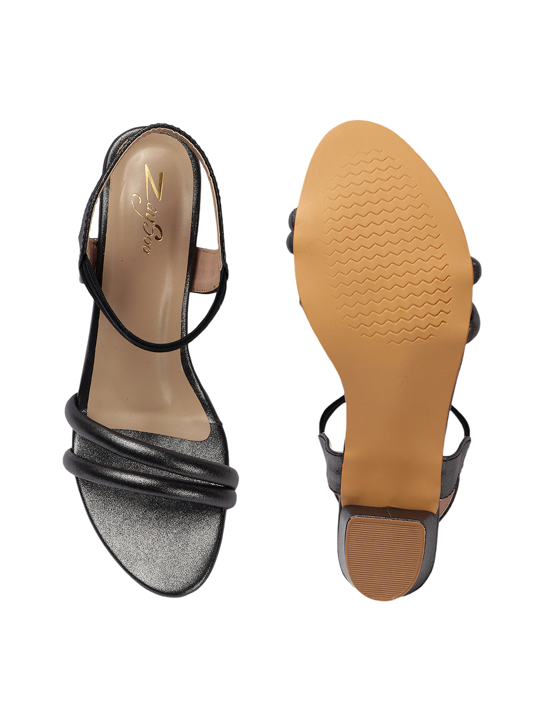 ZaySoo Women Stylish Ankle Strap Block Heel Sandals
